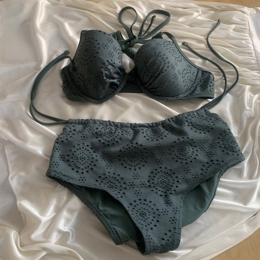 Shade&Shore Aerie Olive Green Bikini bathing suit